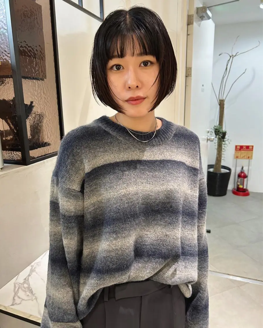 ショート カラー ボブレイヤー ボブ レイヤーカット カット ヘアカラー トリートメント 村上雅人 ナチュラルモードのヘアスタイル