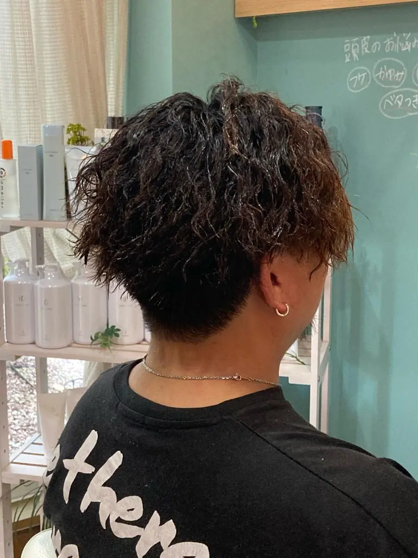 パーマ メンズ 谷川 穂のヘアスタイル