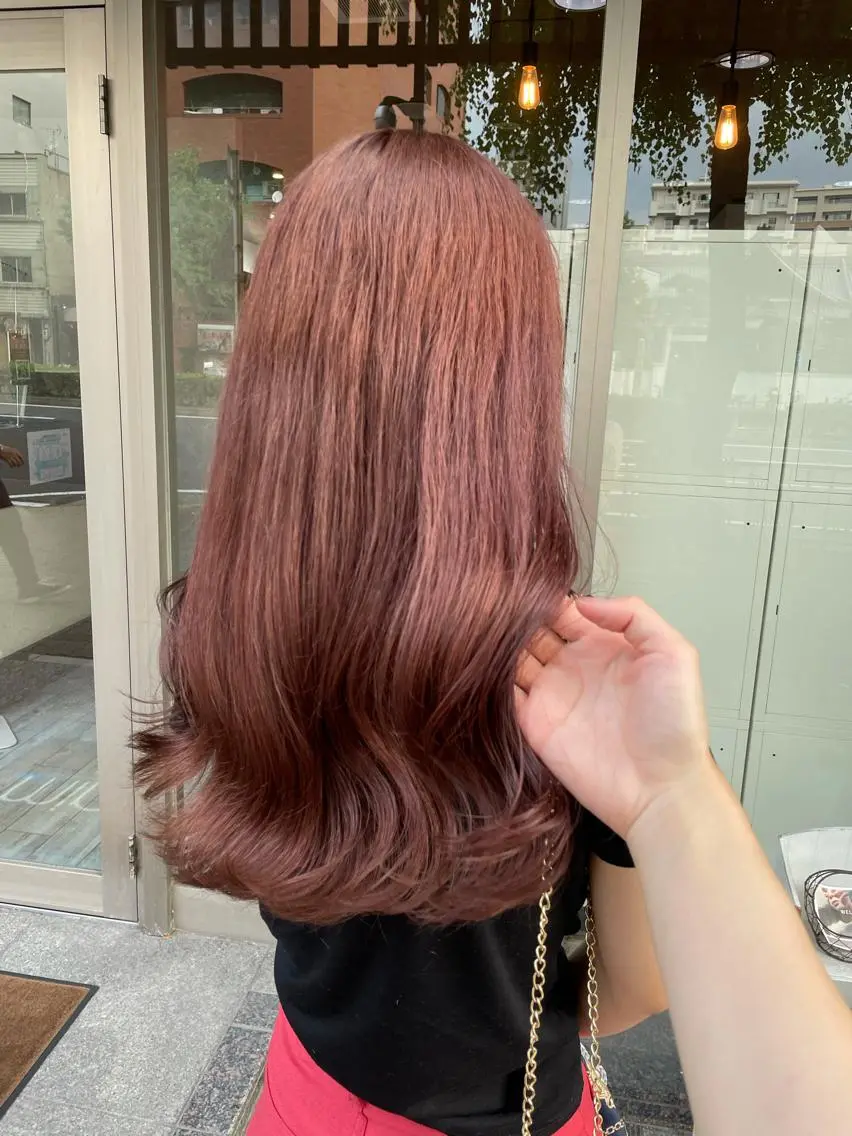 ロング カラー ブリーチ ピンクカラー レッドカラー トリートメント 🫧ヒシダアキ taboo.i🫧のヘアスタイル