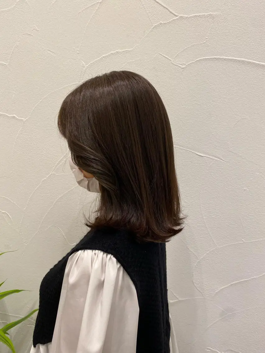 ミディアム カラー 透明感カラー 外国人風カラー Ash中目黒店 榊間茜のヘアスタイル
