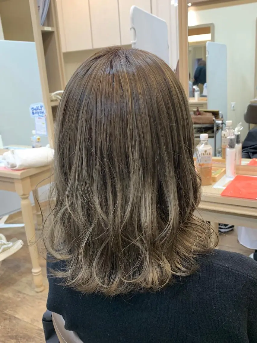 ミディアム カラー ベージュカラー 🦋艶モテカラー/ヘ アセット🦋YURIのヘアスタイル