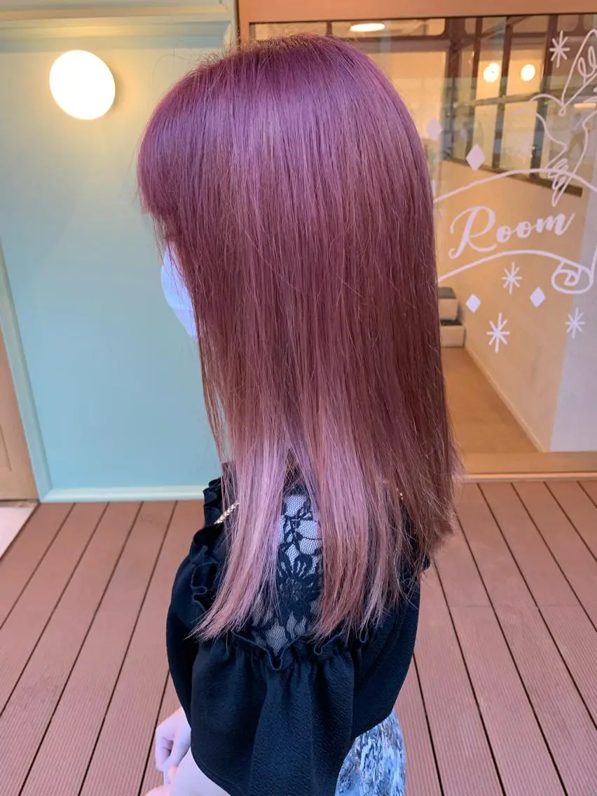ロング カラー ヘアカラー トリートメント ハイトーン/メンズ/ ウルフ特化 小松のヘアスタイル
