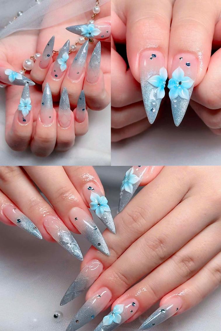 ネイル フレンチネイル ジェルネイル ハロウィン 韓国ネイル マグネットネイル ハンドネイル H.baby Nail Salonのネイルデザイン