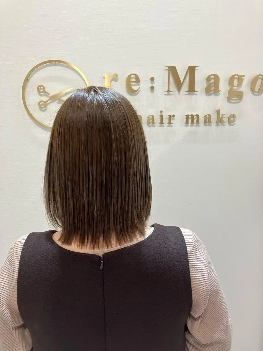 ミディアム カラー ヘアアレンジ キッズ カット ヘアカラー トリートメント 横浜関内髪質改善 re:Magoのヘアスタイル