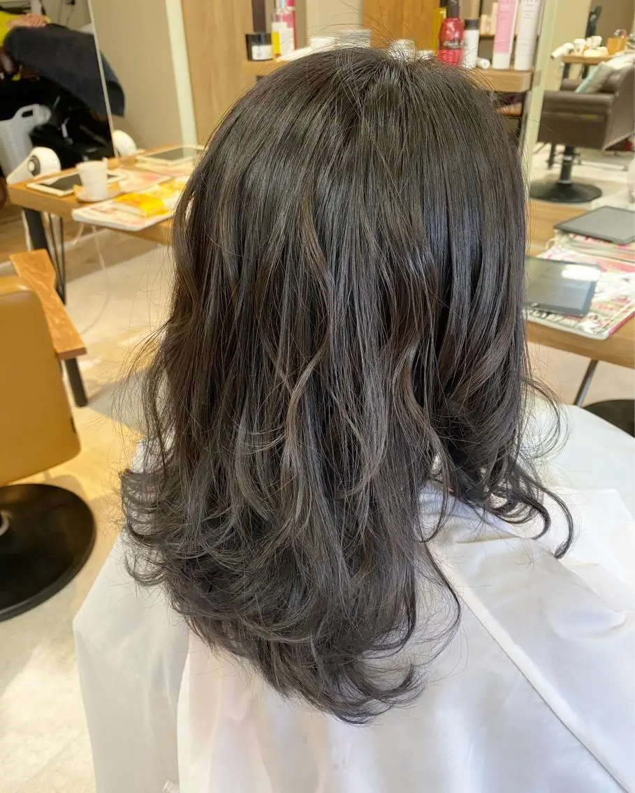 ミディアム カラー 【髪質改善　艶髪】 布川　莉穂のヘアスタイル