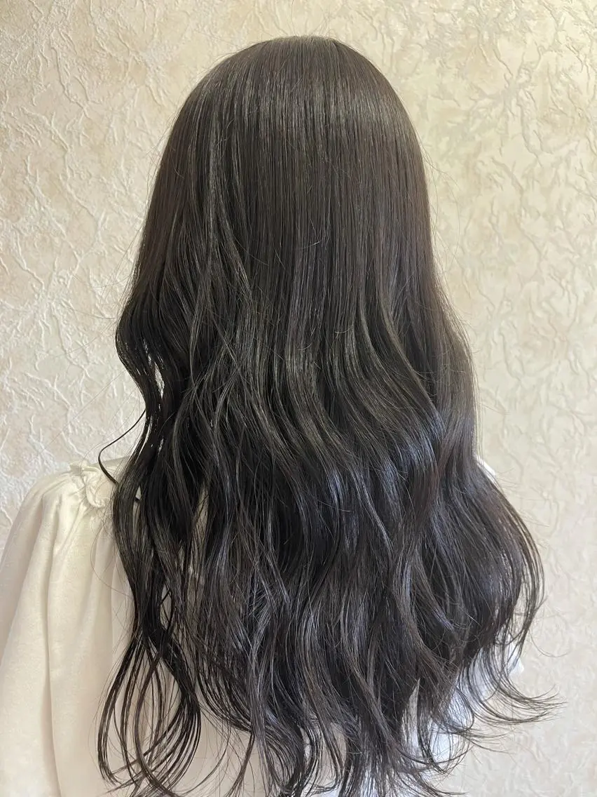 ロング カラー ベージュカラー グレージュ オリーブベージュ 巻ける縮毛矯正✨ 木下晴一朗✨のヘアスタイル