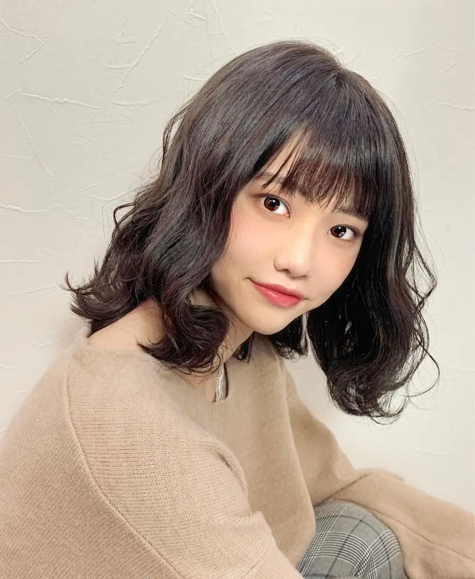 ミディアム カラー アッシュ アッシュブラウン ブラウンカラー トリートメント 今野 美栄のヘアスタイル