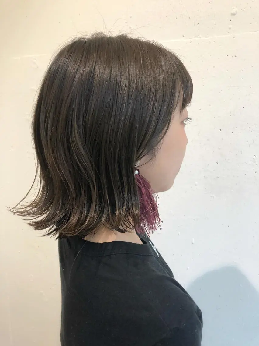 ミディアム カラー イルミナカラー ボブ 山形 光輪子のヘアスタイル