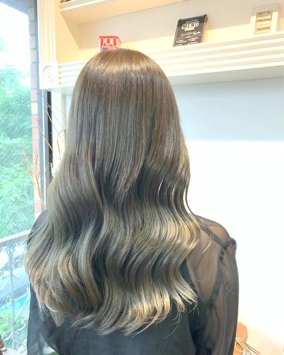 ロング アッシュ ヘアカラー トリートメント ヘッドスパ ヘアセット 大宮/山口 竣也のヘアスタイル