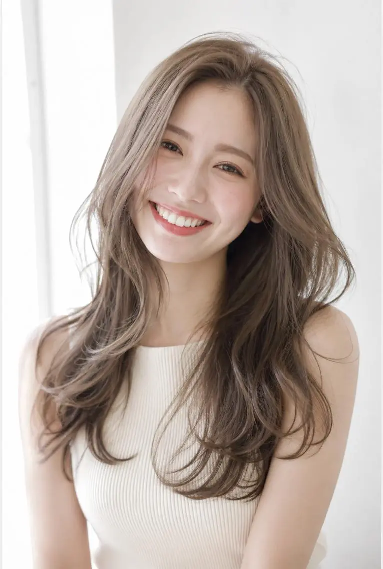 ロング カット ヘアカラー トリートメント an・rata/ プチプラ/和歌山市駅のヘアスタイル