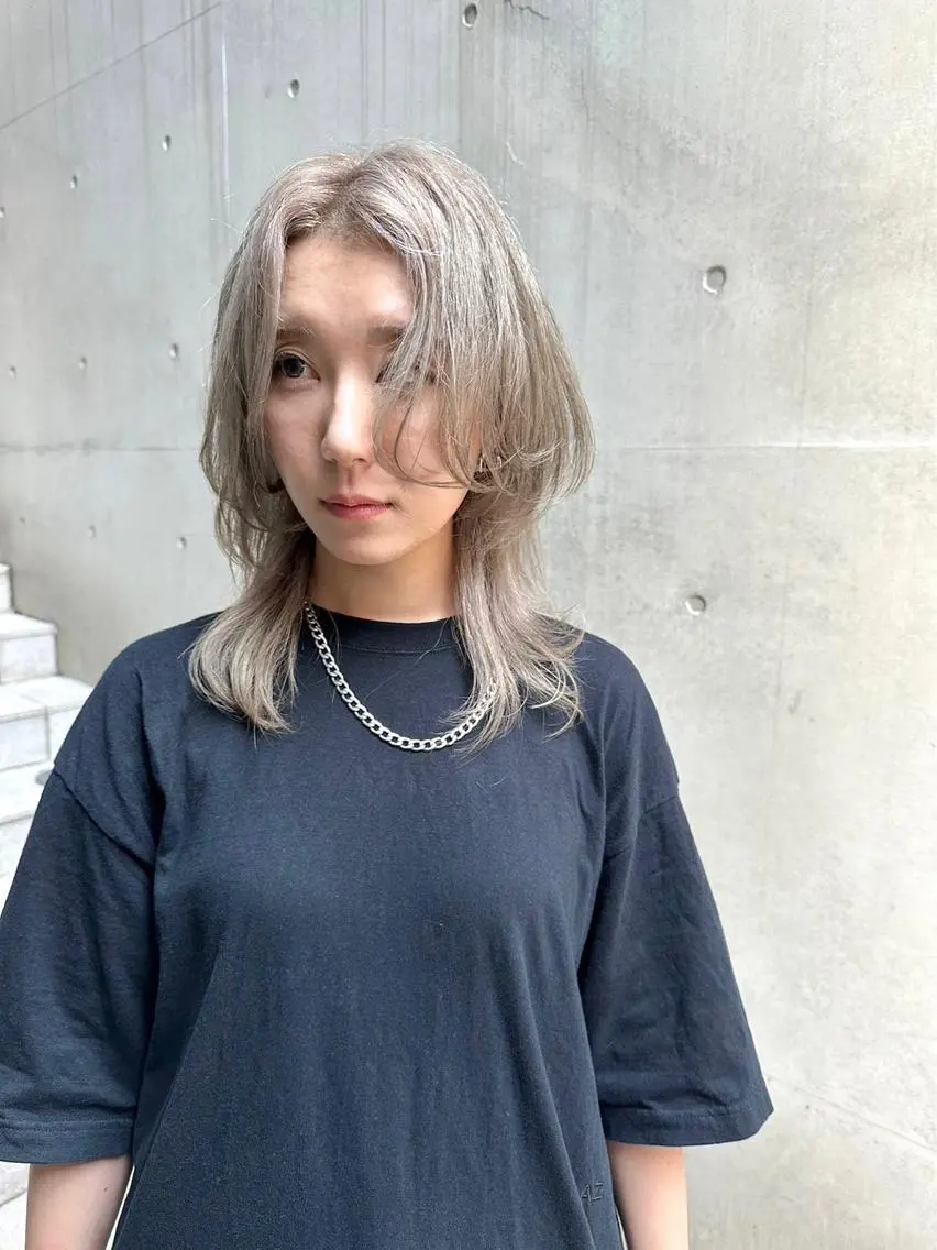カラー ヘアカラー トリートメント yasuハイトーン/ デザインカラーのヘアスタイル