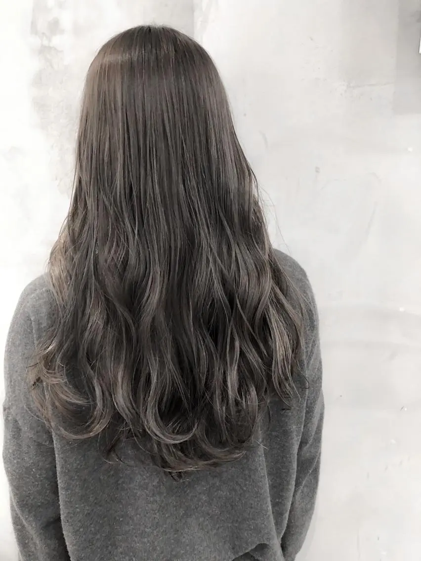 ロング カラー パーマ ヘアアレンジ ワンレンボブ シールエクステ ベージュカラー 透明感カラー ダブルカラー ブリーチカラー🔥 パーマ【佐々木凌平】のヘアスタイル