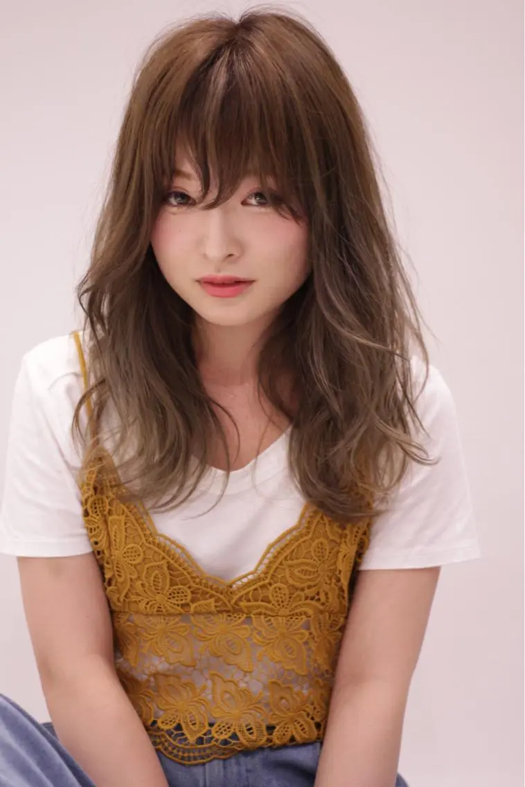 ロング クロスパーマ松永裕久 似合わせカットのヘアスタイル