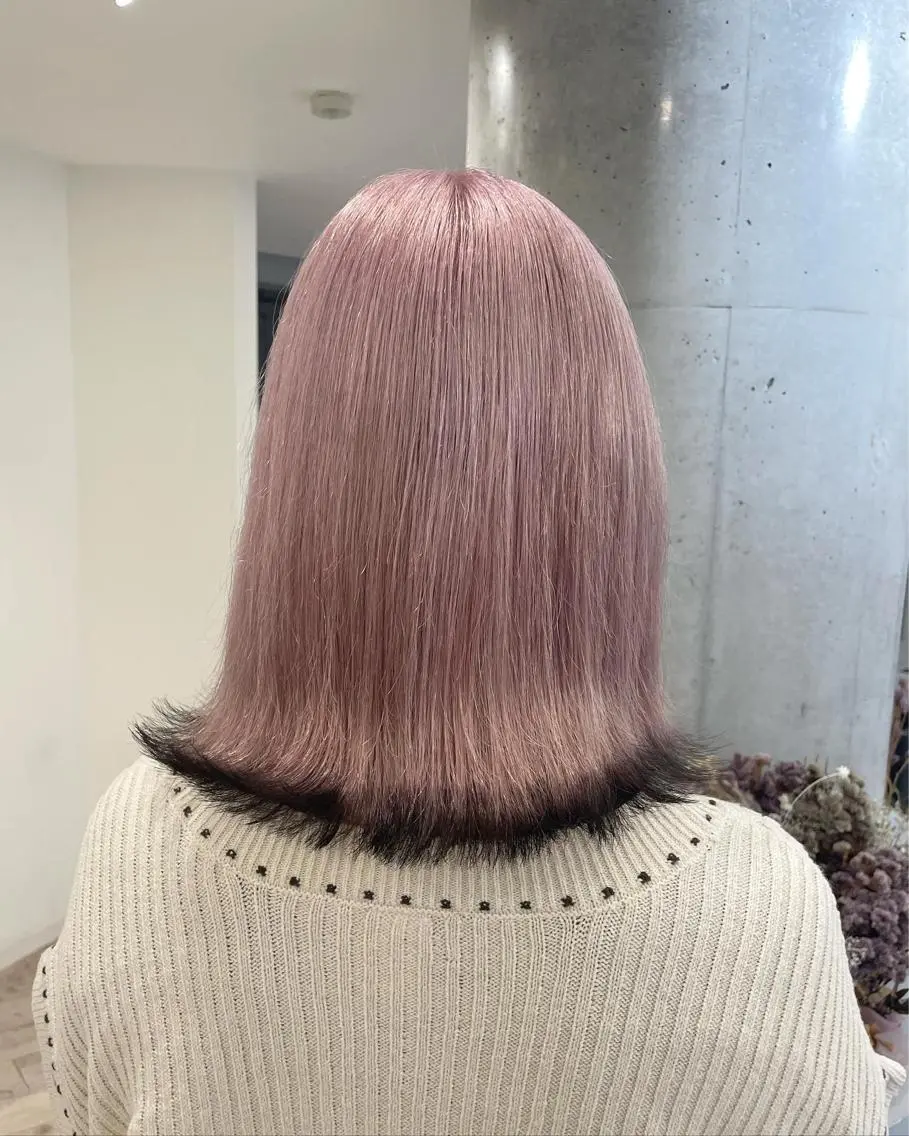 セミロング ヘアカラー トリートメント ♡似合わせハイトーン ♡maiのヘアスタイル