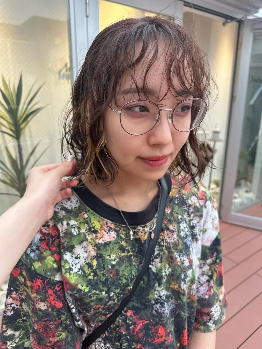 ミディアム カラー パーマ iizuka akiのヘアスタイル