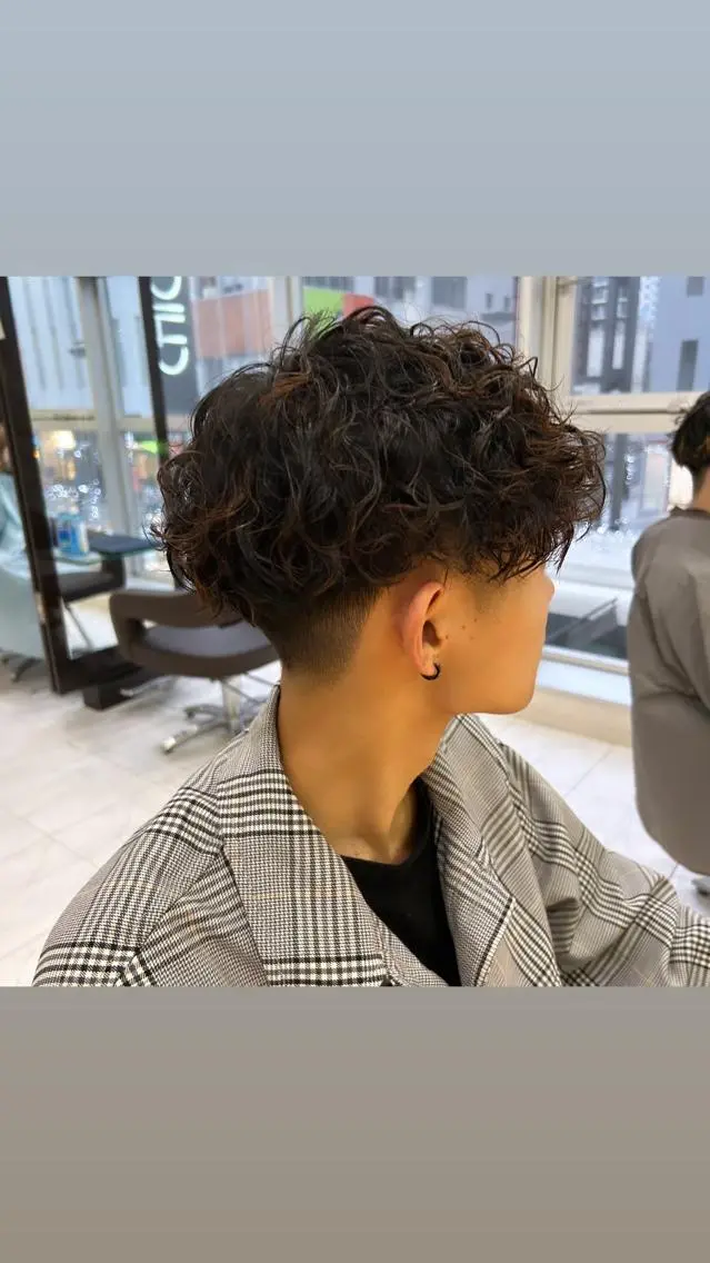 ショート パーマ メンズ カット パーマ トリートメント RIKA/ 大宮のヘアスタイル