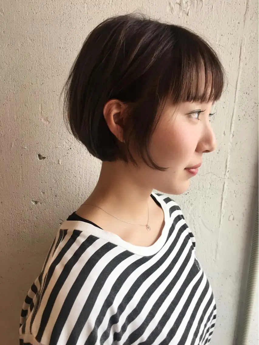 ショート カラー シノザキ/薬院/ボブ /ショート/髪質改善のヘアスタイル