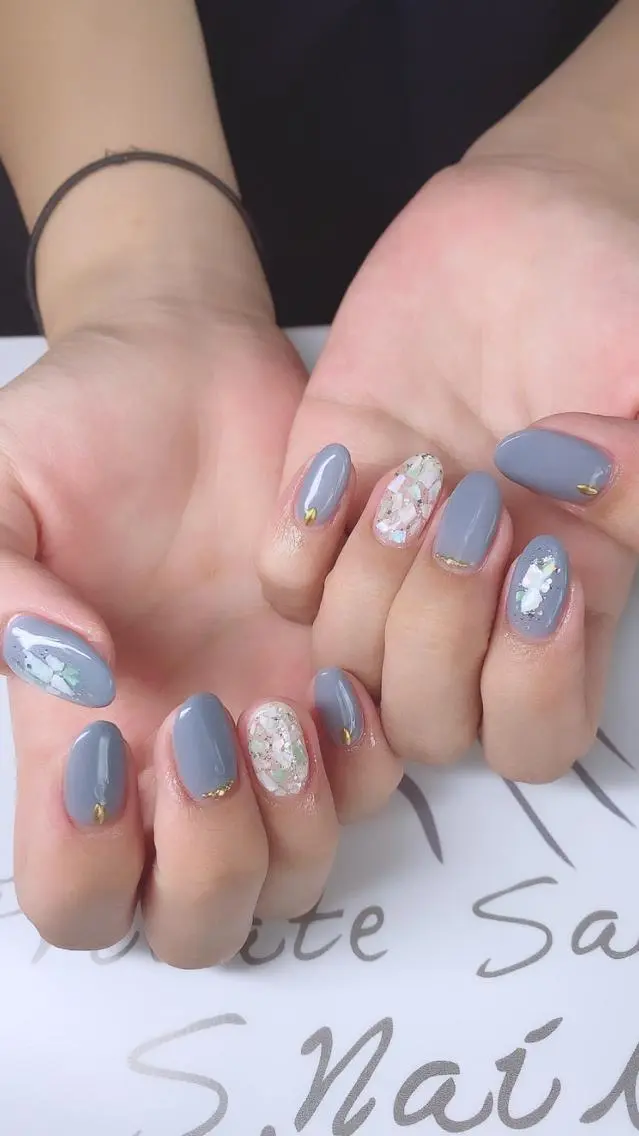 ネイル ハンドネイル 西大分S.Nail 𓏲⋆🪸.⋆⸜🫧のネイルデザイン