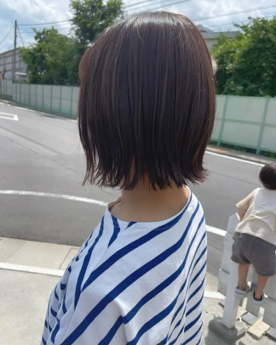 ショート カラー ボブ 外ハネヘア カット ヘアカラー キノシタ マユのヘアスタイル