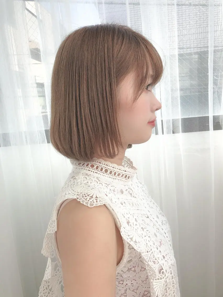 ミディアム カラー パーマ 美髪矯正 Rioのヘアスタイル