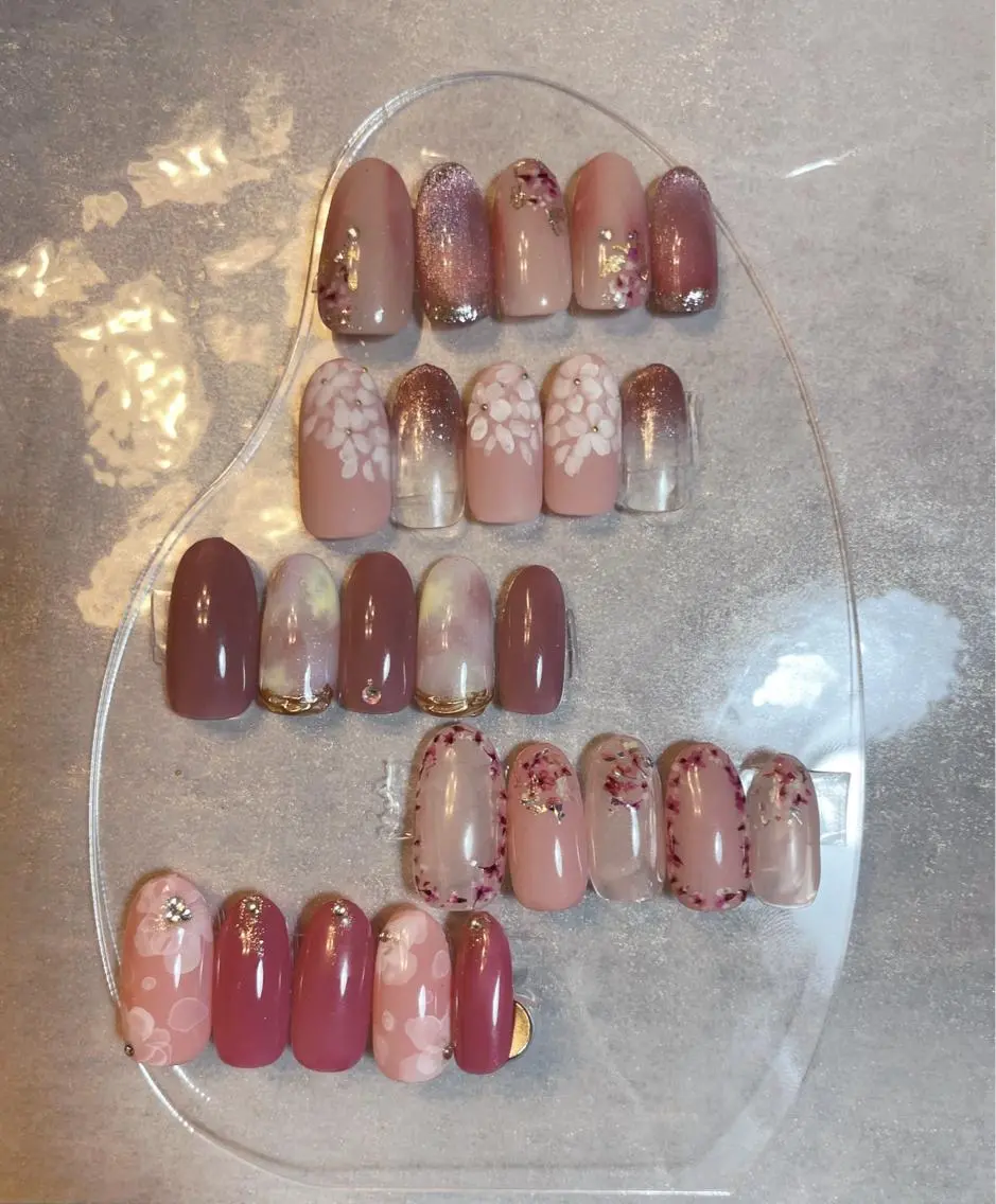ネイル 桜ネイル 入学式 フラワーネイル ジェルネイル パラジェル BLANC.nail yuuのネイルデザイン