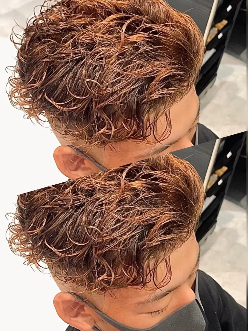ショート パーマ メンズ メンズパーマ スパイラルパーマ メンズ支持数No.1 👑リュウ👑のヘアスタイル