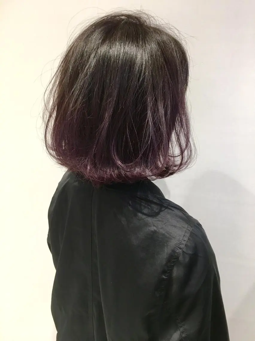 ショート カラー ブリーチ ラベンダーカラー 寺内 紳悟のヘアスタイル