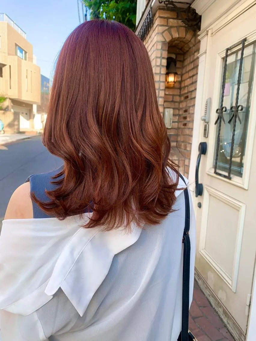 ミディアム カラー カット ヘアカラー トリートメント 縮毛矯正特化✂︎ YUKAのヘアスタイル