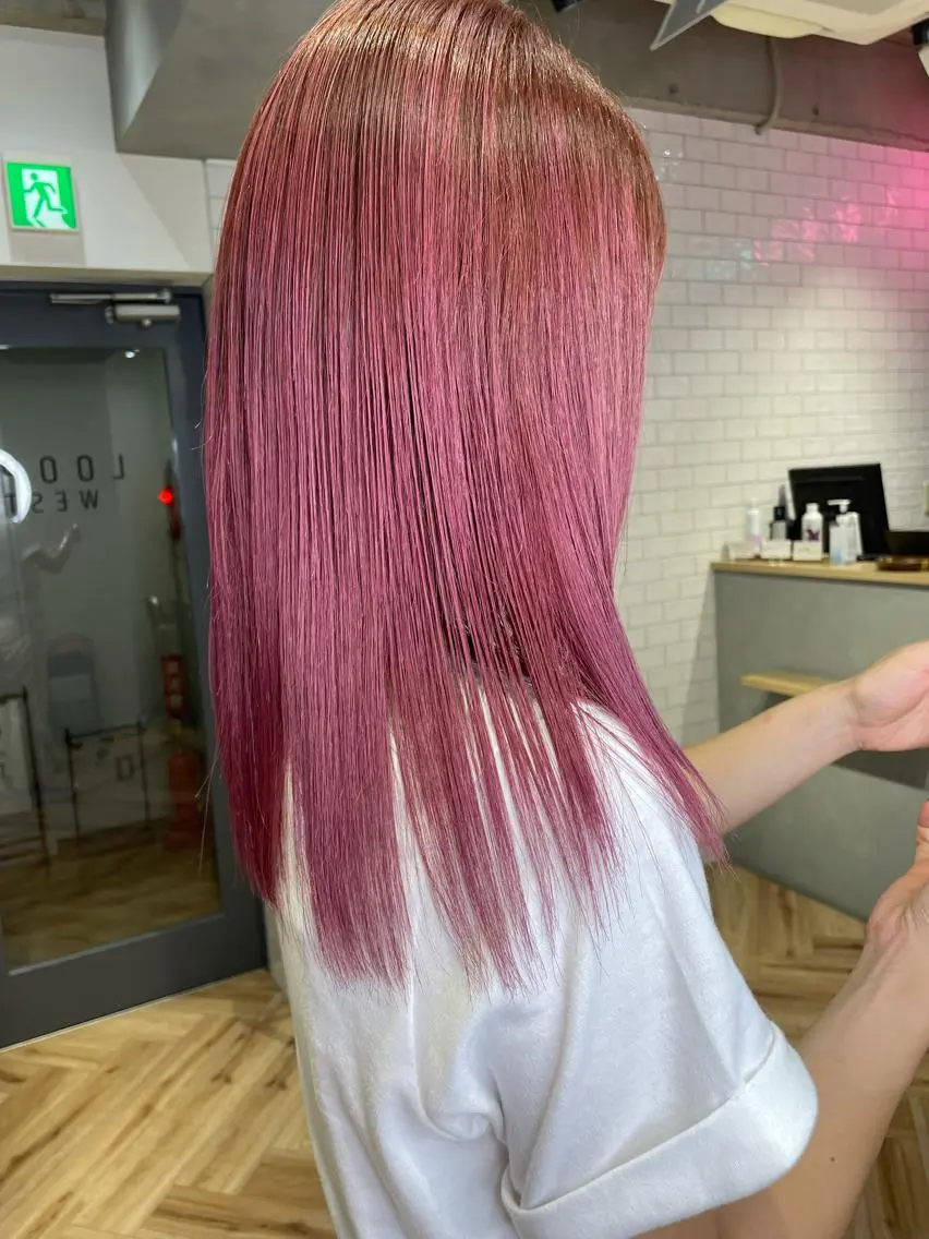 ロング ヘアカラー もり まりものヘアスタイル