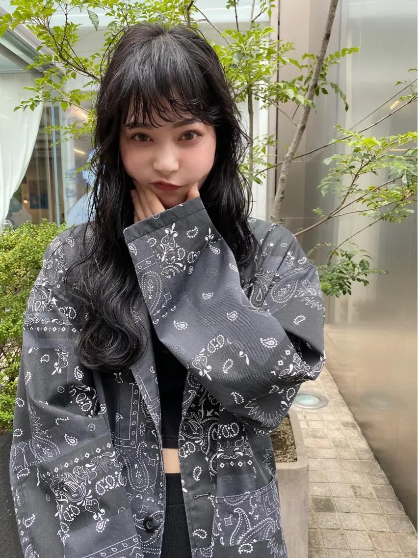 ロング カラー パーマ ヘアアレンジ メンズ キッズ ネイル マツエク・マツパ 🫧umu.🫧韓国 /レイヤーカットのヘアスタイル