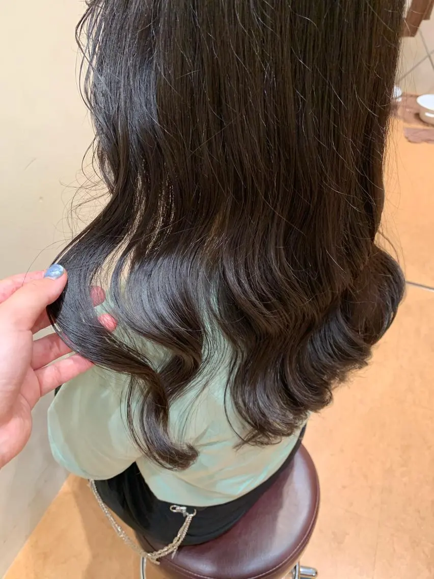 ロング ヘアアレンジ 韓国風ヘア 箭内葉月/メンズ👔 ワンカールパーマのヘアスタイル