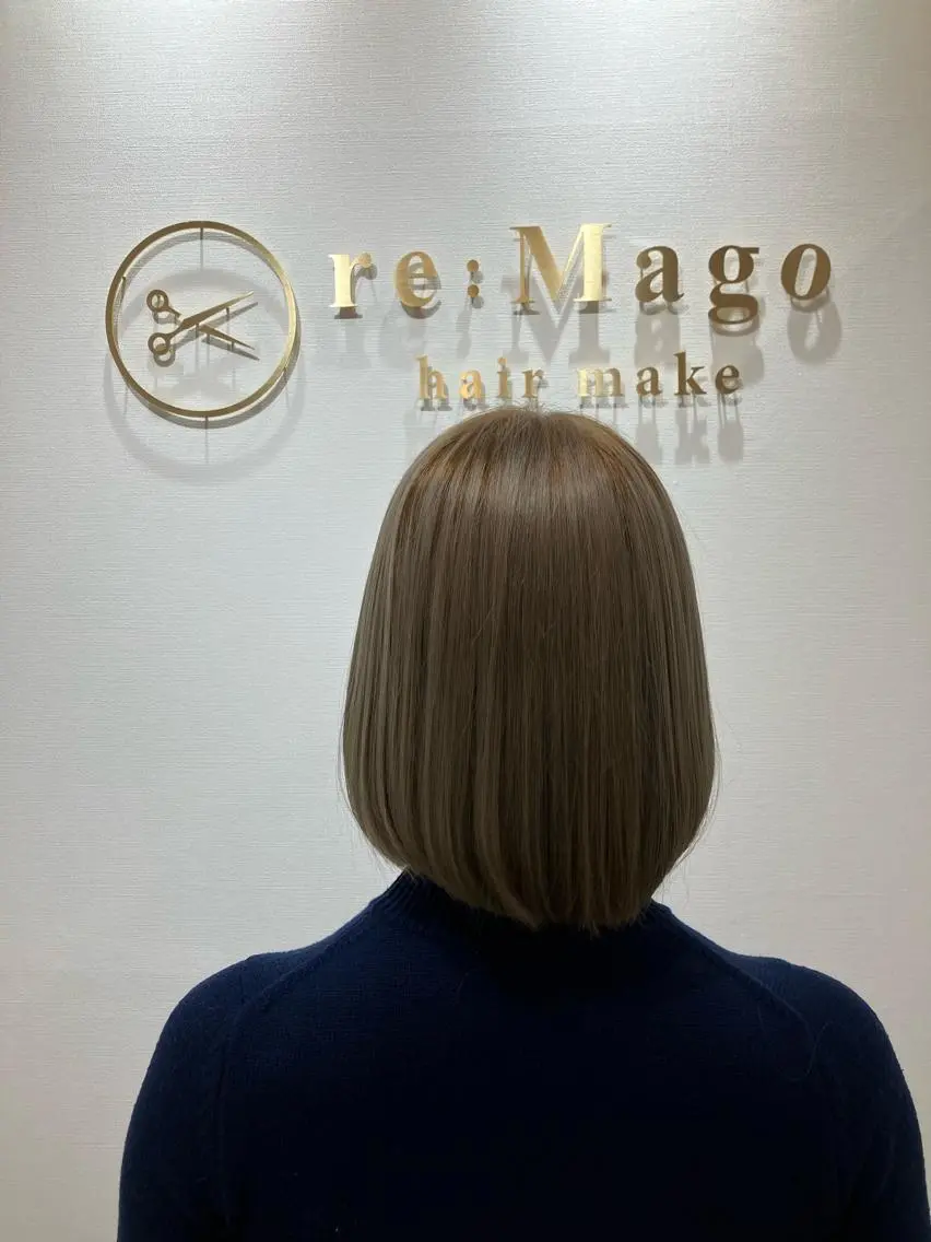 ミディアム カラー キッズ カット ヘアカラー トリートメント 横浜関内髪質改善 re:Magoのヘアスタイル