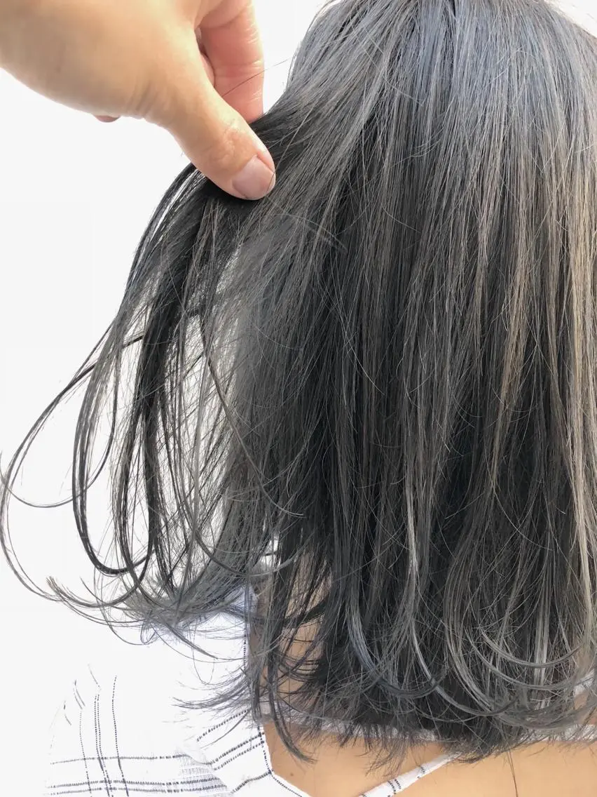 ミディアム カラー ヘアカラー トリートメント ノグチ ユウキ/ボブのヘアスタイル