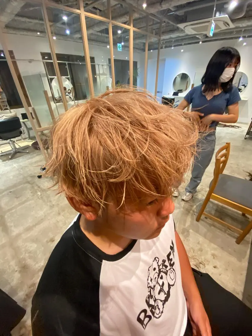 ショート カラー メンズ メンズブリーチ ブリーチ ♡レイヤーカット れお♡のヘアスタイル