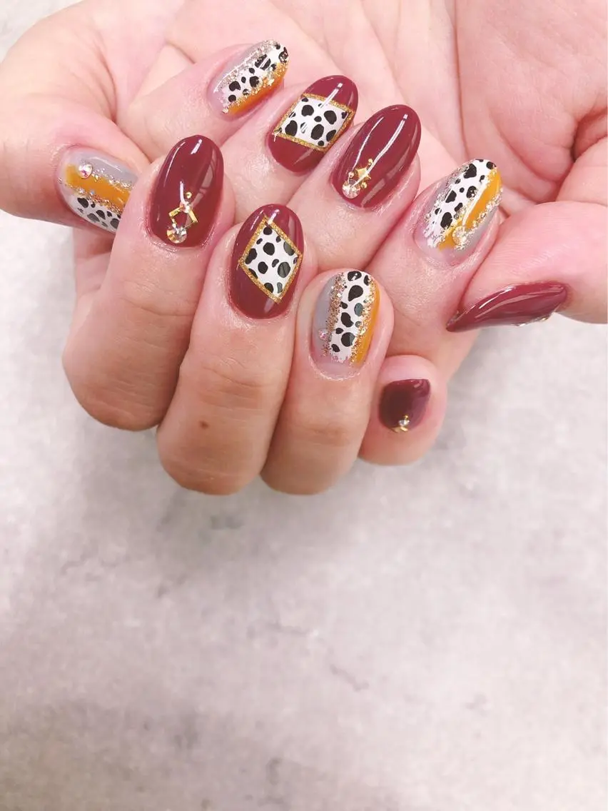 ネイル アニマル柄 ハンドネイル ハンドケア FASTNAIL PLUS 新宿店のネイルデザイン