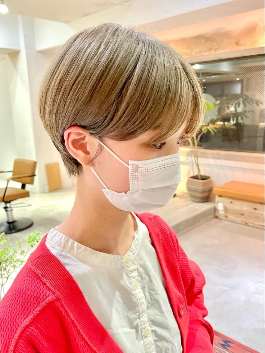 ショート カラー ベージュカラー ショートヘア ショート・ボブ 徳竹淳一のヘアスタイル