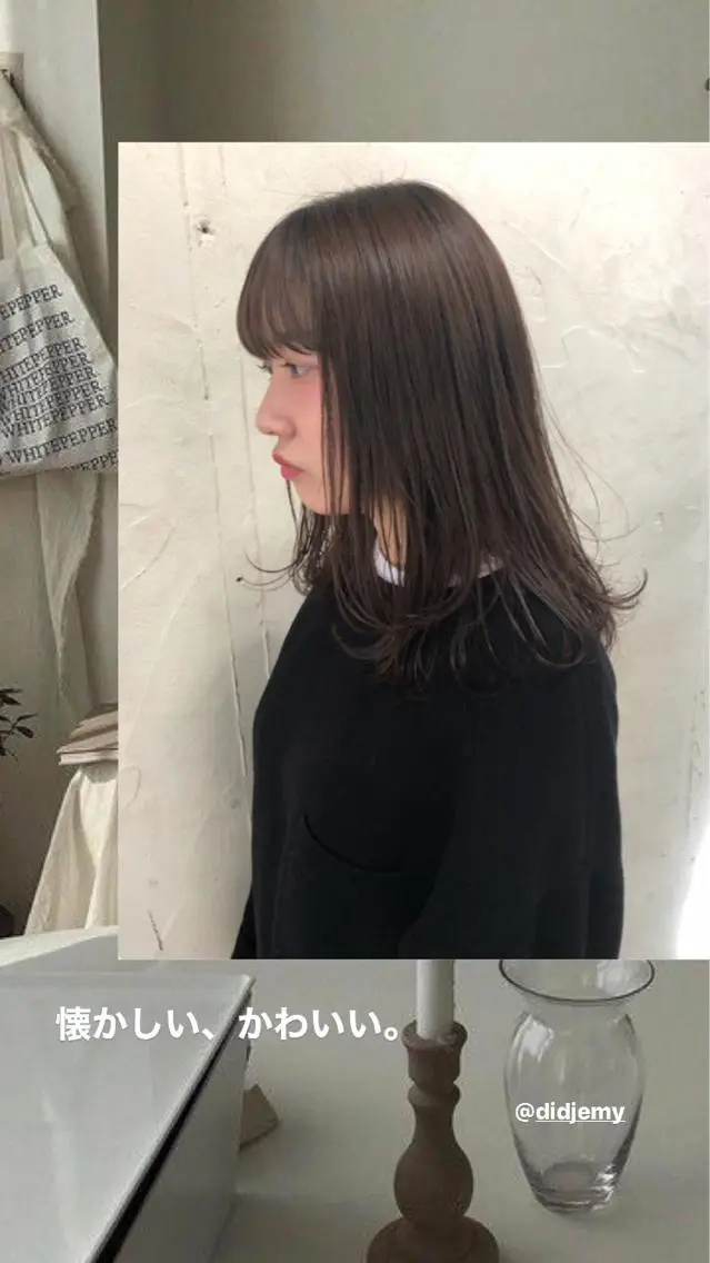 ミディアム カラー カット ヘアカラー トリートメント せこぐち まいのヘアスタイル