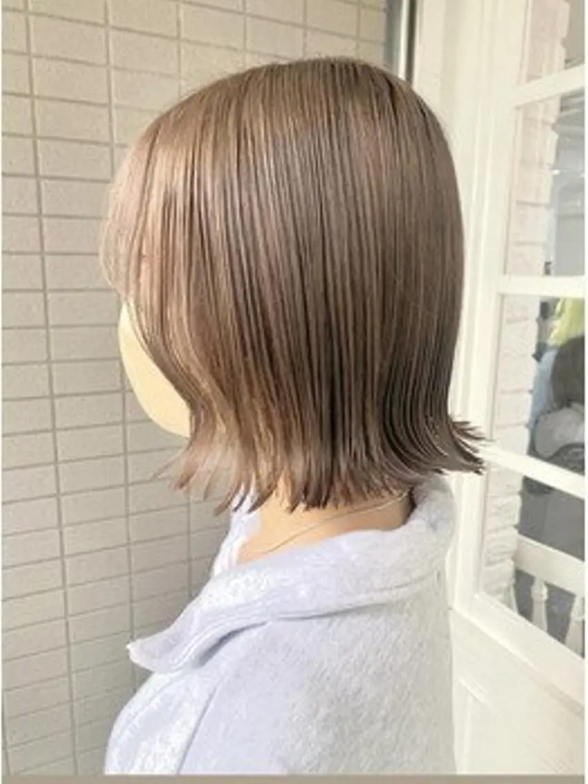 セミロング ヘアアレンジ パーマ カラー セミロングパーマ アディクシーカラー ベージュカラー ブリーチ ケアカラー ヘアケア特化型サロン newi 梅田のヘアスタイル