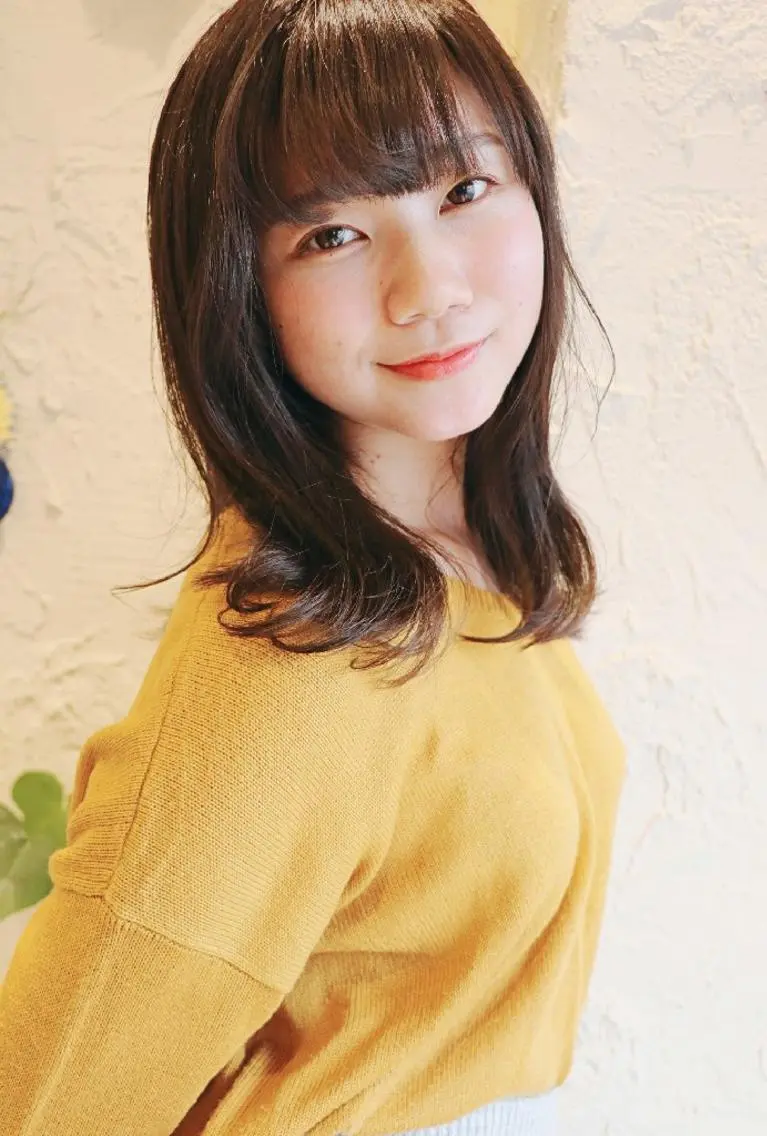 ミディアム カラー パーマ アディクシーカラー イルミナカラー 徳永 博志のヘアスタイル
