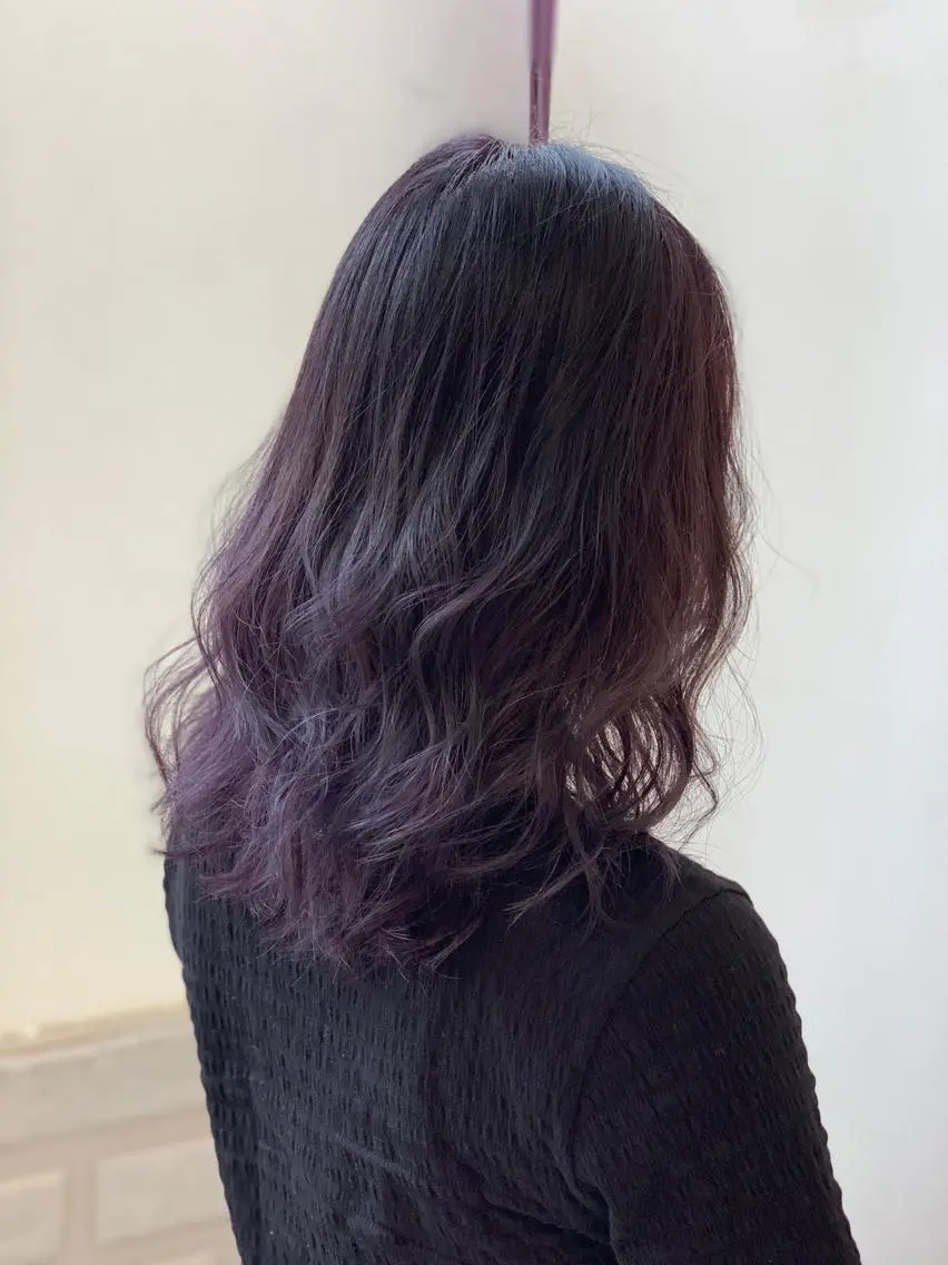 ミディアム カラー ダブルカラー グラデーションカラー カット ヘアカラー トリートメント 農添 杏のヘアスタイル