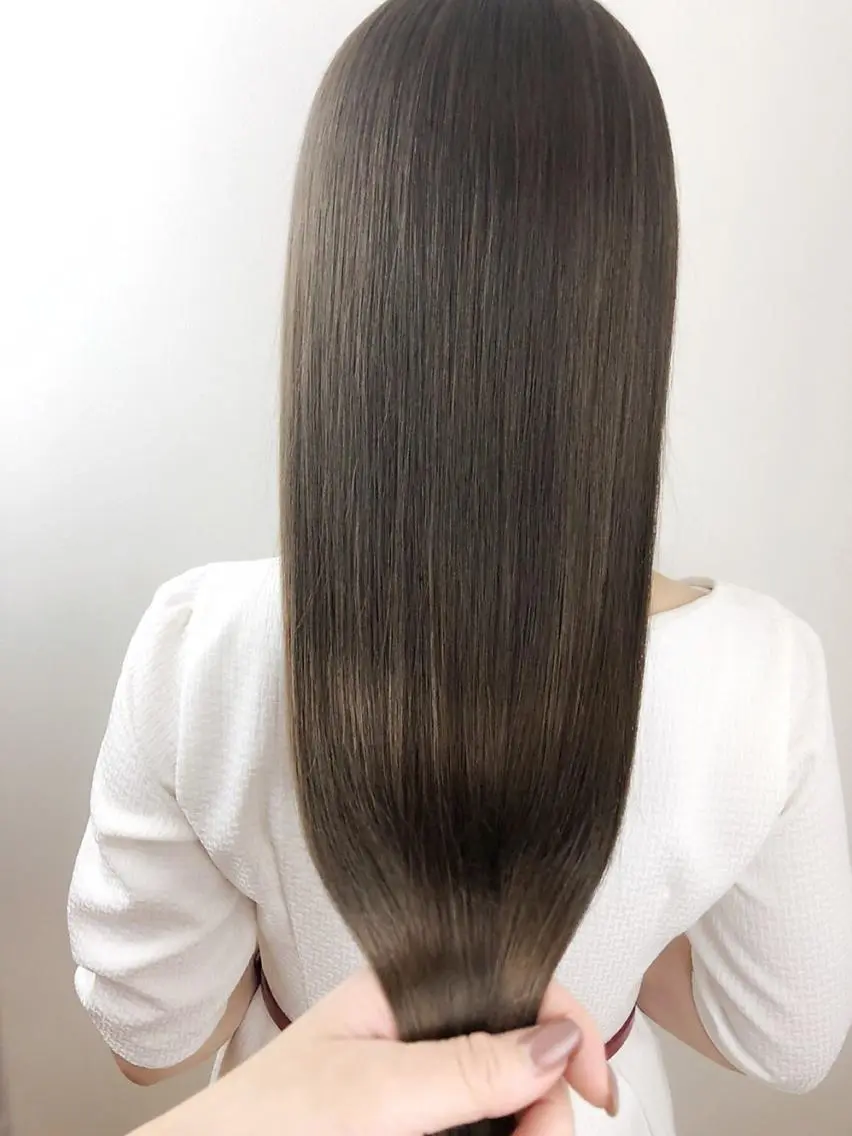 ロング カット ヘアカラー トリートメント 酸性ストレート/ブリ ーチなし/中村 匠のヘアスタイル