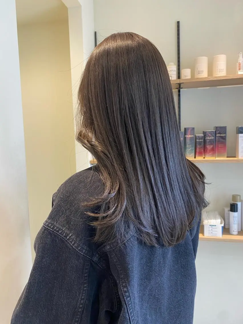 セミロング メンズ マツエク・マツパ アイブロウ 眉カラー 奈良 彩華のヘアスタイル