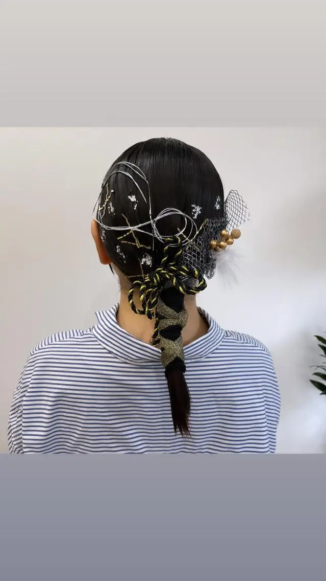 ミディアム ヘアアレンジ 成人式 結婚式・ブライダル 入学式 卒業式のヘアスタイル 似合わせカット HIROKO / 透明感暖色カラー🎀のヘアスタイル