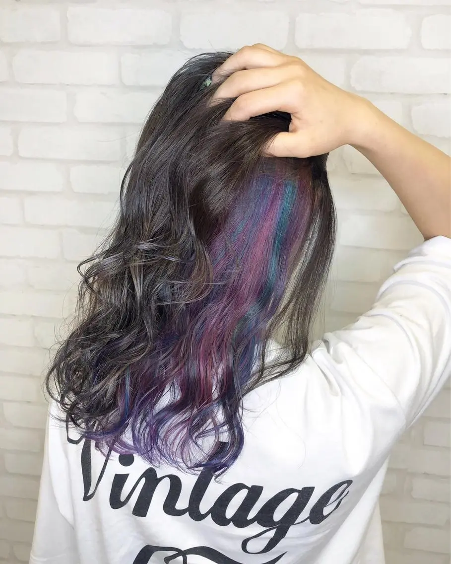 ロング カラー インナーカラー ピンクカラー パープルカラー ユニコーンカラー ヘアカラー ✨レイヤーお任せ✨ 林有里子のヘアスタイル