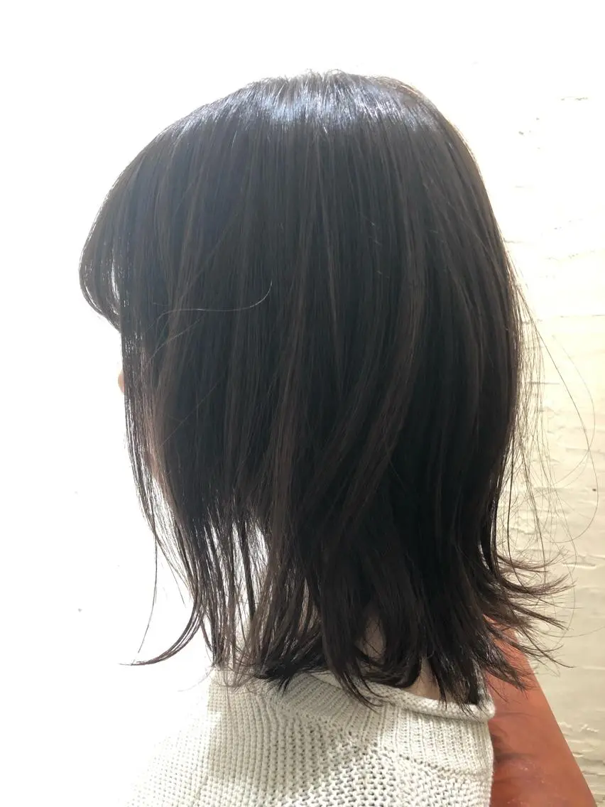 ミディアム カット ヘアカラー トリートメント 菊池 幹のヘアスタイル