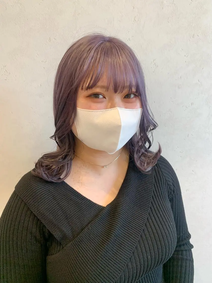 ミディアム カラー ヘアアレンジ ヘアカラー ayumi🌈 インナーカラー🌈のヘアスタイル