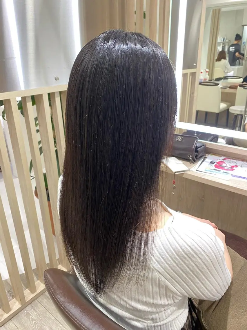 セミロング 縮毛矯正 トリートメント ヘッドスパ ヘアセット 韓国レイヤー/ 顔周り💕田中将吾のヘアスタイル