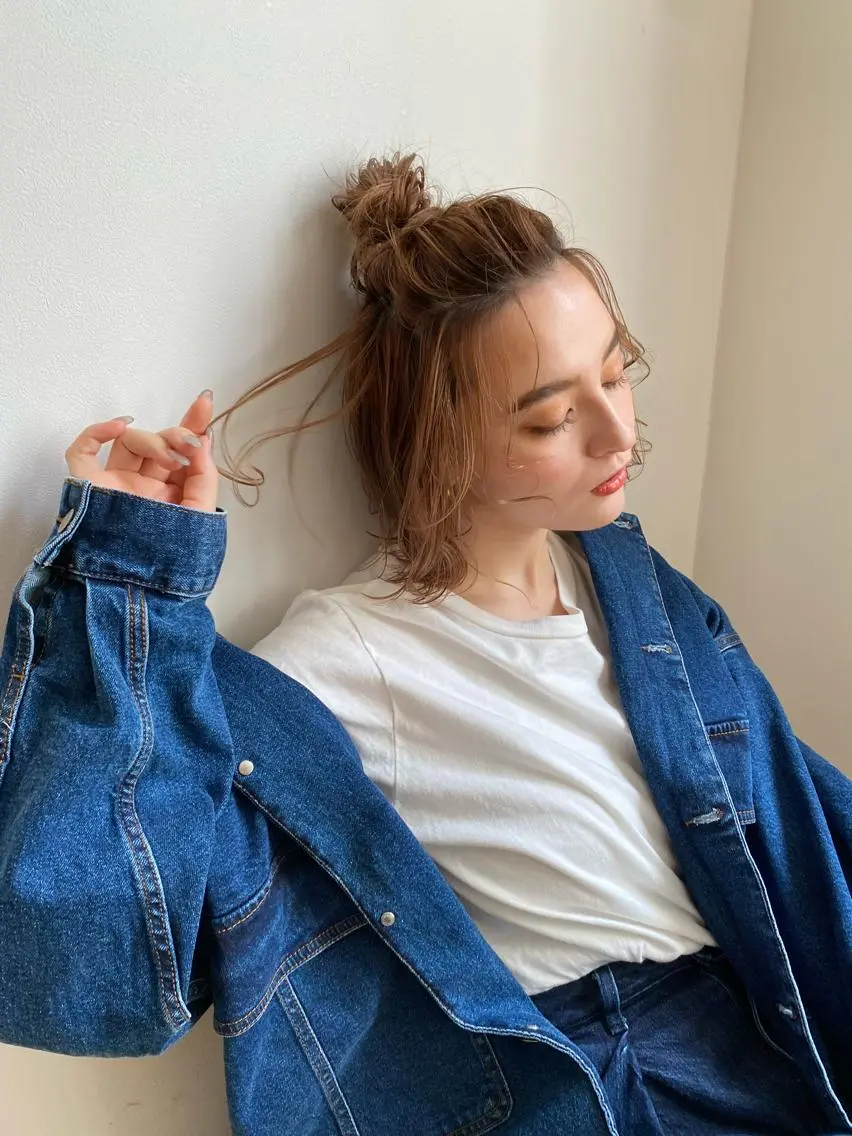 ミディアム 小林 夢羽のヘアスタイル