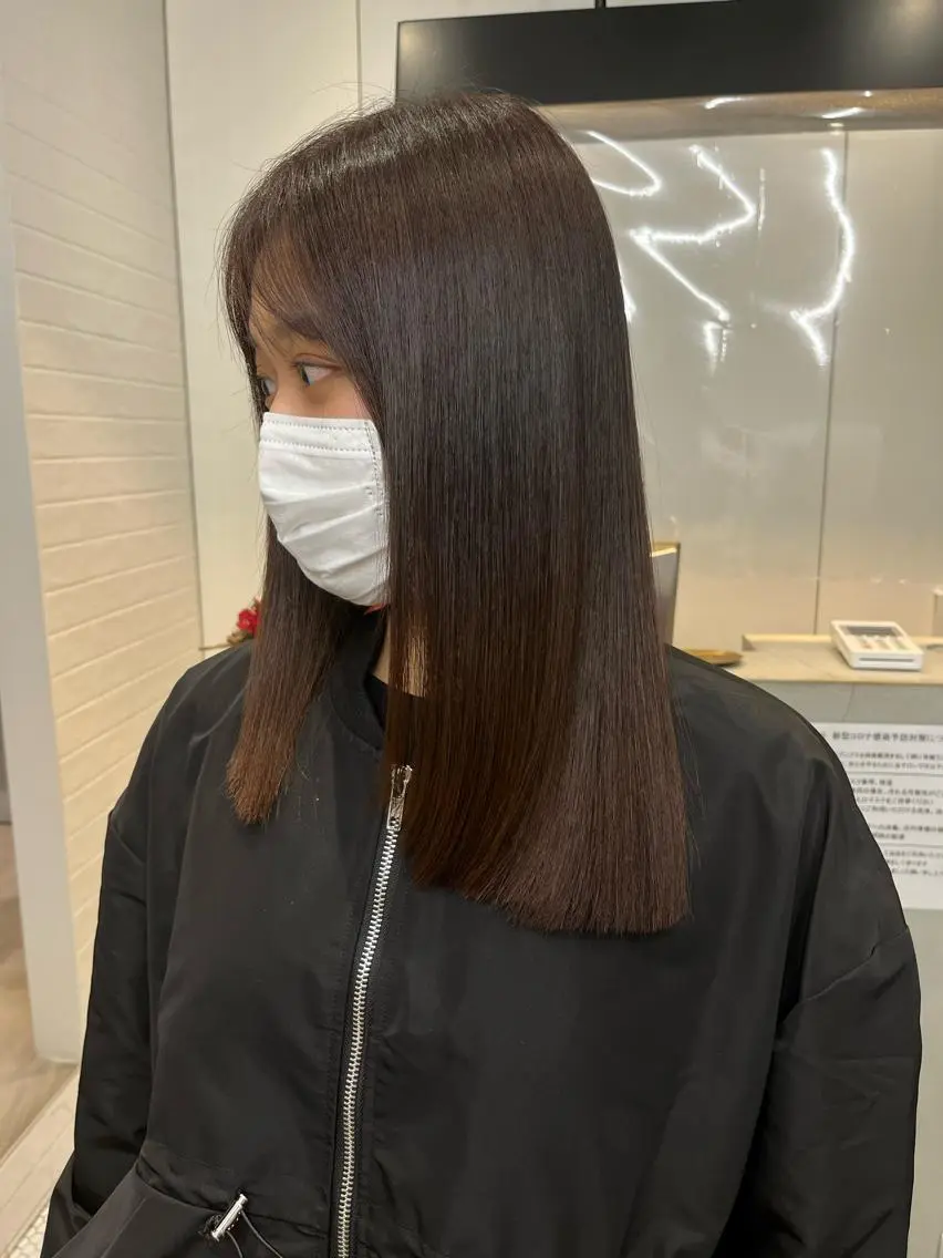 ミディアム ヘアカラー 縮毛矯正 トリートメント 【髪質改善特化･ 福田航洋】のヘアスタイル