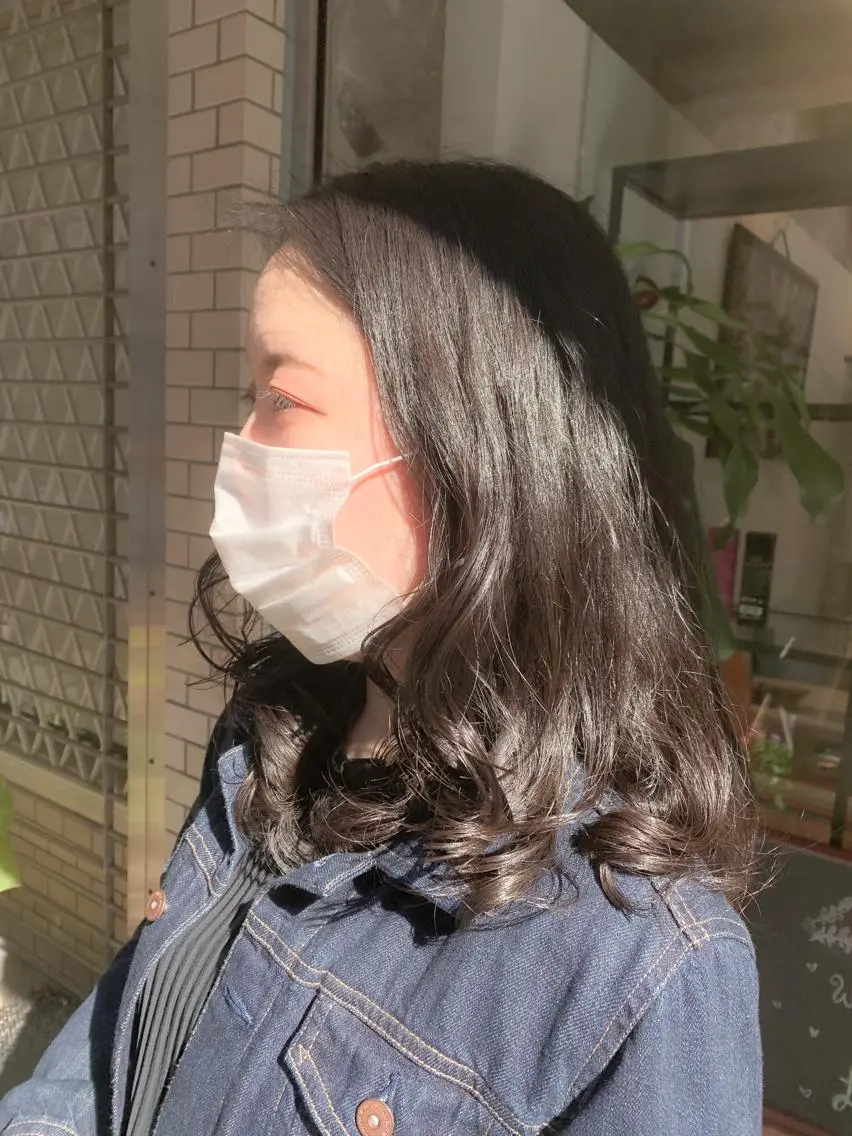 セミロング パーマ カット パーマ えんどう みほのヘアスタイル